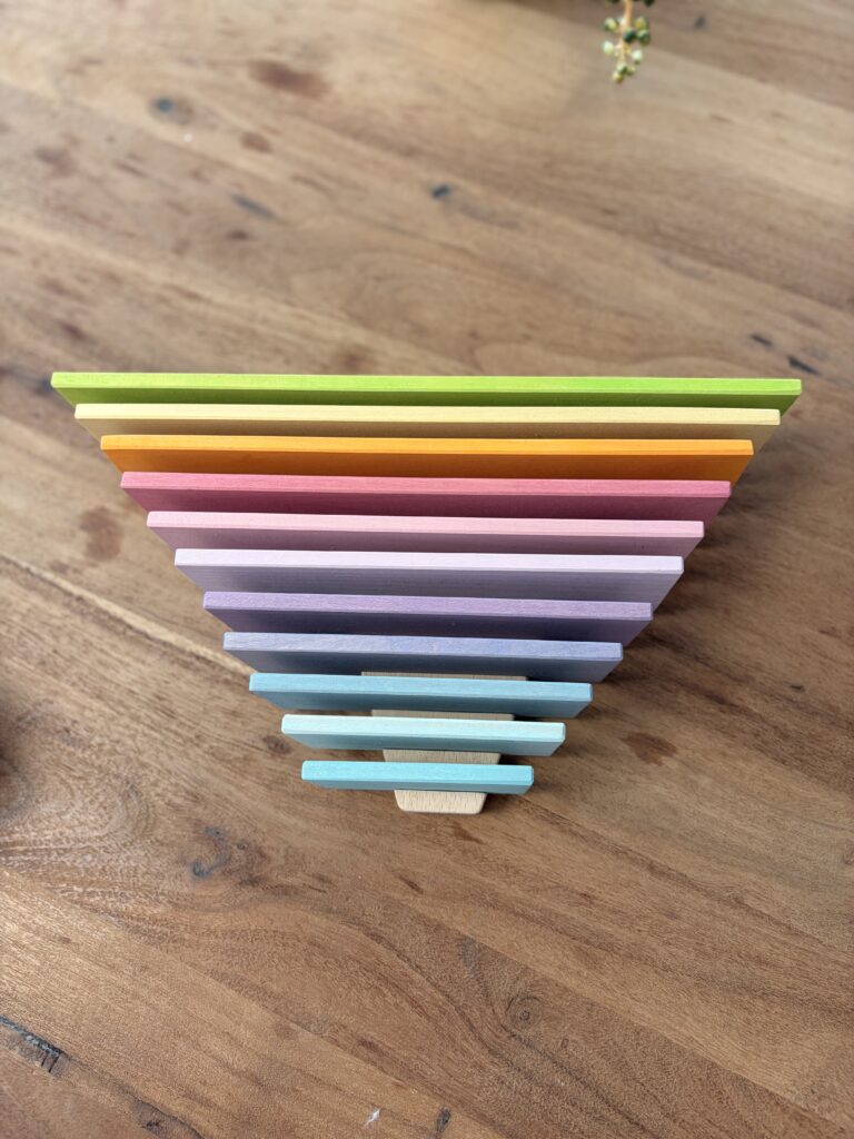 Kleedjesmarkt - GRIMM's Bouwplanken pastel + houten houder | Showroommodel