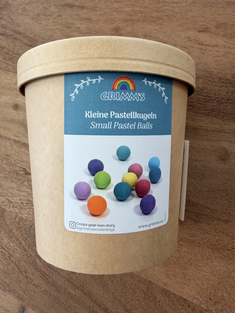 Kleedjesmarkt - GRIMM’S – Houten Ballen Klein | 12 Stuks | Pastel