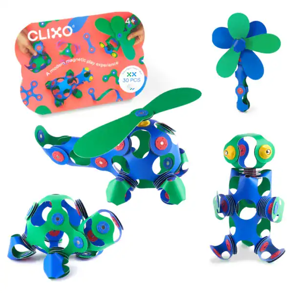Clixo Crew Pack Blue Green met 30 onderdelen