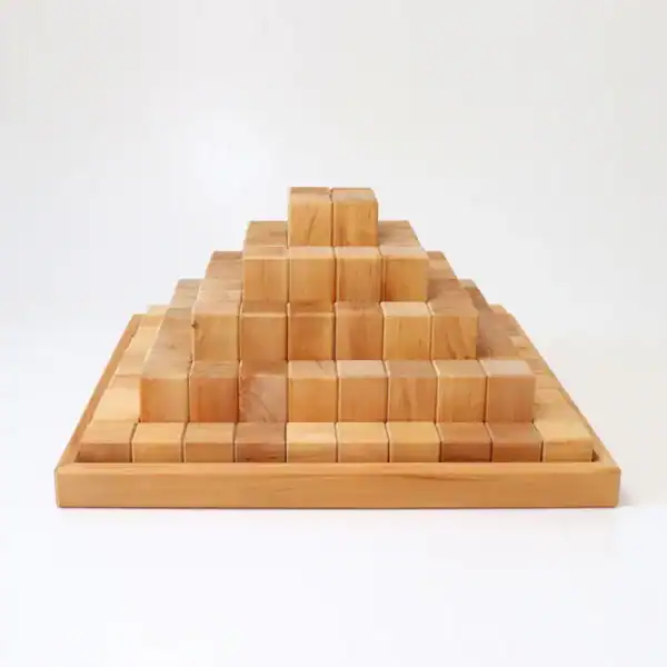 GRIMM’s Grote Piramide Naturel met 100 houten blokken