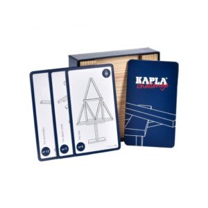 KAPLA Challenge voorbeeld van een balansconstructie met houten plankjes