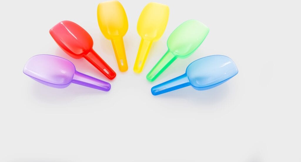 Tickit doorschijnende gekleurde schepjes 6 stuks