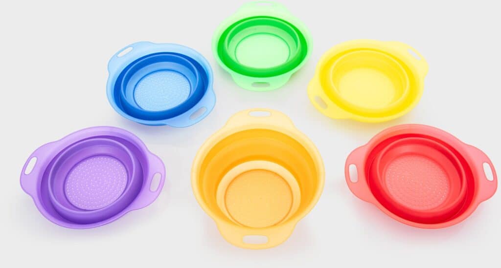 Tickit doorschijnende stapelbare zeefjes 6 stuks