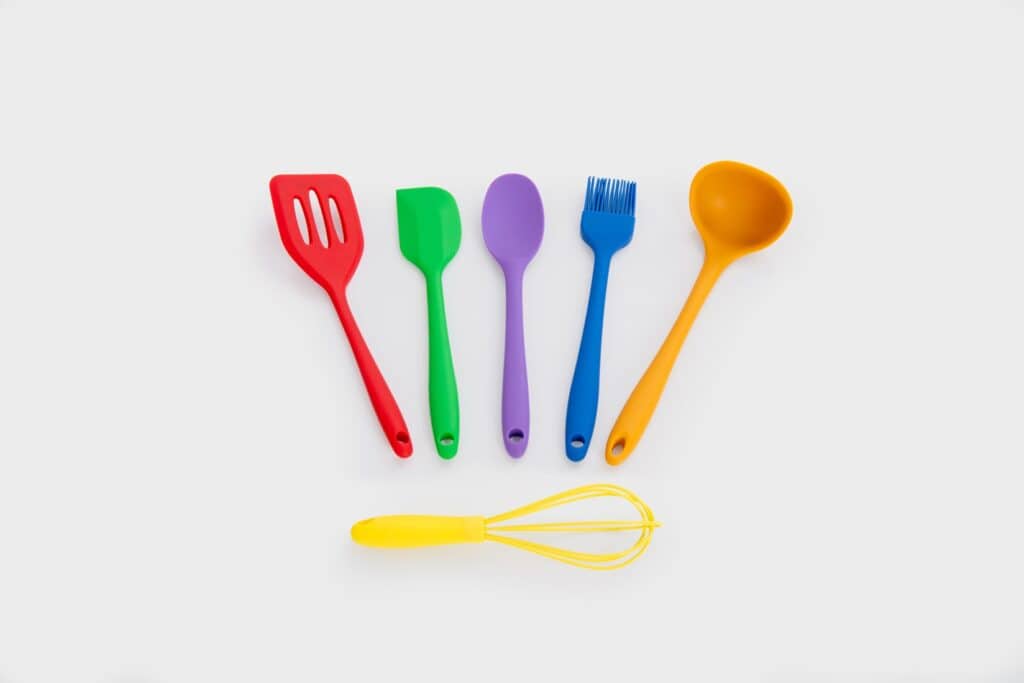 Tickit siliconen regenboog keukengerei set 6 stuks