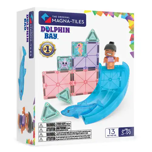 MAGNA-TILES Dolphin Bay – verpakking MAGNA-TILES Dolphin Bay verpakking van de 13-delige magnetische bouwset
