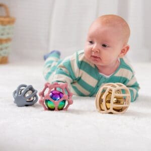 Tickit SiliSoft sensorische ballen voor baby in aardetinten