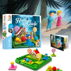 SmartGames Hans en Grietje schuifpuzzel met snoephuisje en spelstukken