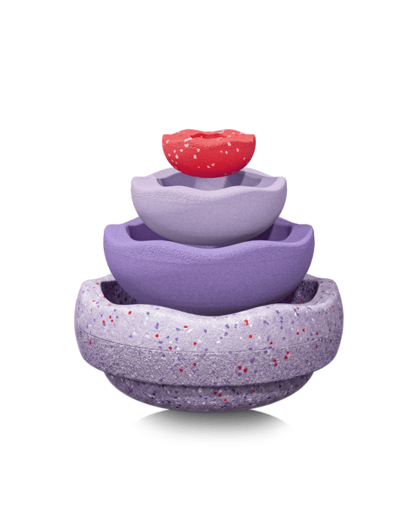 Vier Stapelstein Inside speelschalen in violet en rood, Winter Special 2026