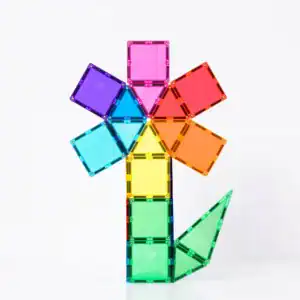 Kleine kleurrijke bouwideeën met Connetix magnetische tegels