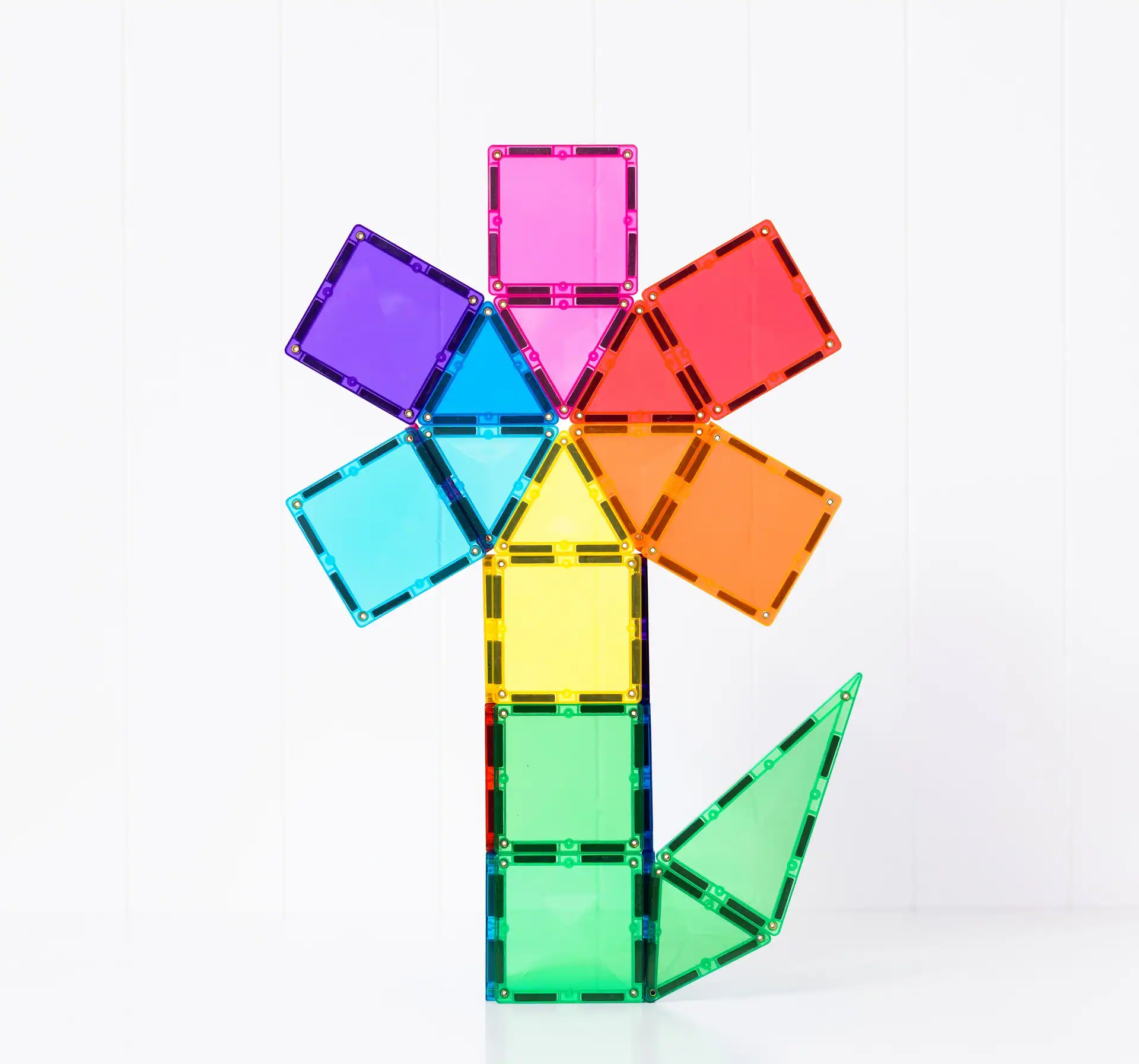 Bouwideeën Bright Discovery Pack Kleine kleurrijke bouwideeën met Connetix magnetische tegels