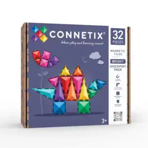Connetix Bright Discovery Pack met 32 magnetische tegels in heldere kleuren