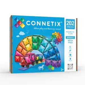 Connetix Bright Mega Pack met 202 magnetische tegels en twee autobases