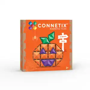 Connetix Halloween Pumpkin Pack met 17 magnetische tegels in oranje, paars en groen