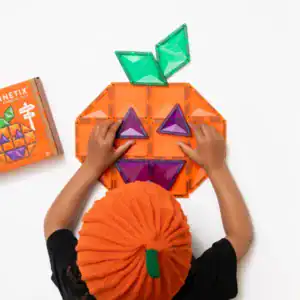 Vormen en kleuren van de Connetix Halloween Pumpkin Pack 17 stuks