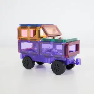 Rijdende constructie in acht pastelkleuren met de Connetix Motion Pack