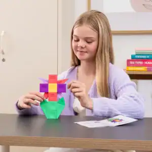 Bloem bouwen met Connetix PRO Smart Spin magnetische bouwdelen
