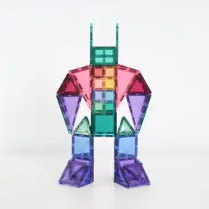 Robot gebouwd met Connetix Pastel magnetische tegels
