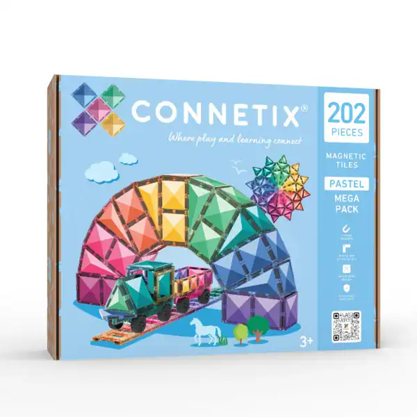 Connetix Pastel Mega Pack 202 magnetische tegels verpakking