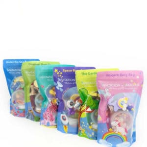 Selectie Invitation to Imagine Busy Bags met natuurlijke Dutch Dough speelklei