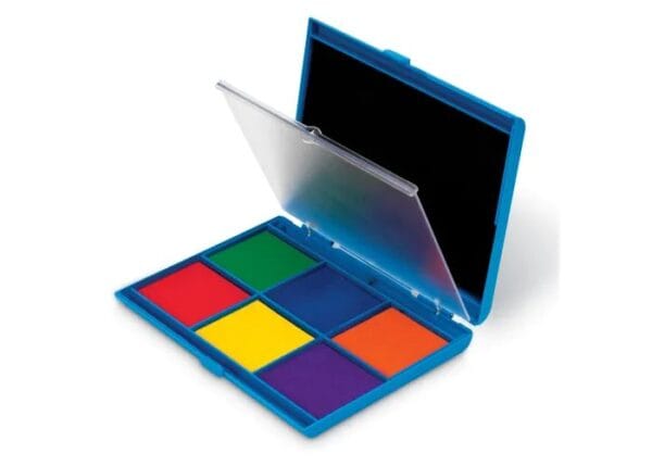 Learning Resources stempelkussen met zeven kleuren wasbare inkt