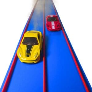 Roll & Race autobaan bevestigd met zuignappen