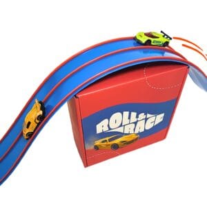 Roll & Race oprolbare autobaan als creatief raceparcours