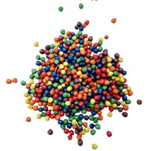 SensoryFun gekleurde kikkererwten Rainbow Mix in een herbruikbare pot van 1000 ml