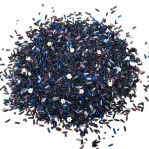 SensoryFun gekleurde speelrijst Ruimte Mix in een herbruikbare pot van 1000 ml