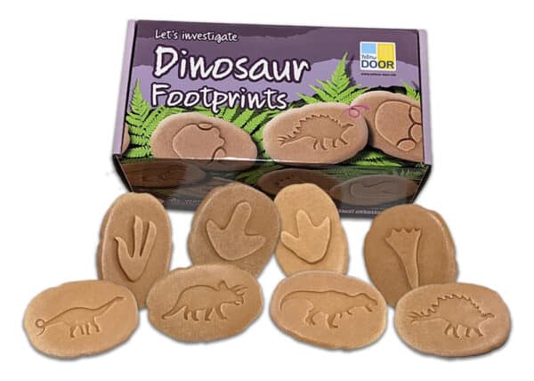 Yellow Door dinosaurus pootafdrukken dubbelzijdige speelstenen