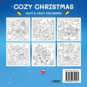 Achterkant van Cozy Christmas boek