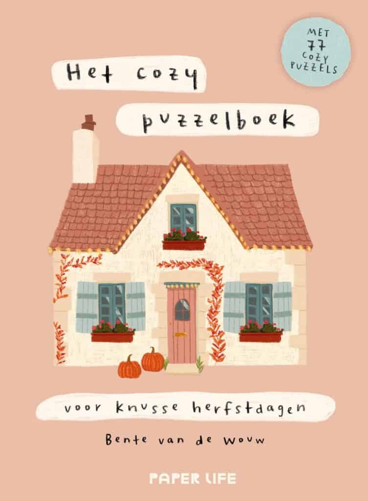 Voorkant van Het cozy puzzelboek voor knusse herfstdagen met huisje en pompoenen