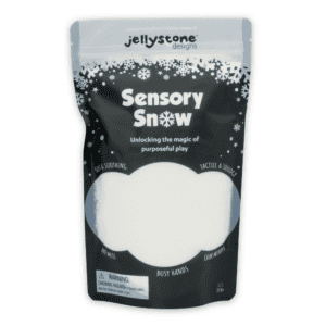 Verpakking Jellystone Designs Sensory Snow met witte sensorische sneeuw