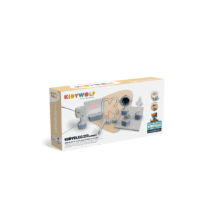 Verpakking van de Kidywolf KIDYELEC Pack accessoireset met zes modules