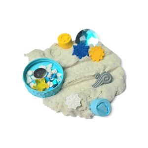 Naturel Magic Sand met zon, wolk en sneeuwvlokvormen uit SensoryFun Play & Create WeatherFun