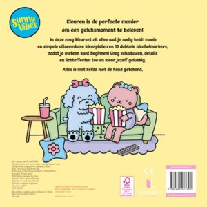 Achterkant van Sunny Vibes Candy kleurset met twee dieren en ijsjes