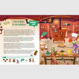 Inkijkfoto uit het Sinterklaas-zaklampboek: een kijkje in de keuken