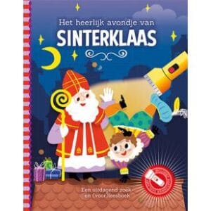Voorkant van Het heerlijk avondje van Sinterklaas met de kartonnen zaklamp